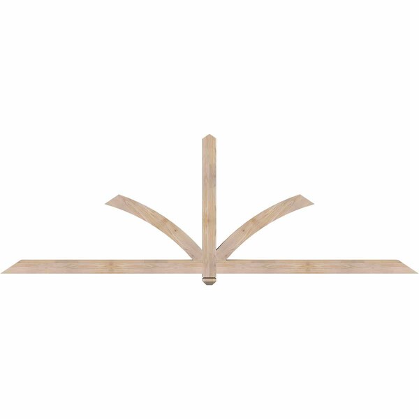 Ekena Millwork Redmond Smooth Timber Gable Bracket, Douglas Fir, 108"W x 36"H x 3 1/2"D x 3 1/2"F, 8/12 Pitch GBW108X36X0404RED00SDF - main